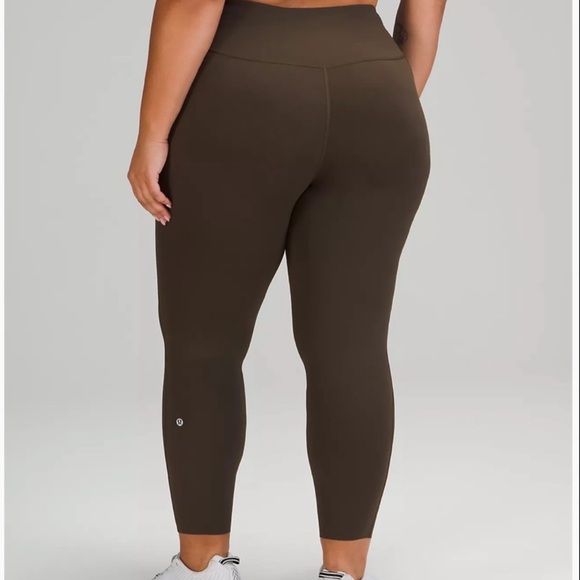 LULULEMON BASE PACE HR TIGHT 25” DARK OLIVE/BLACK - Picture 2 of 3